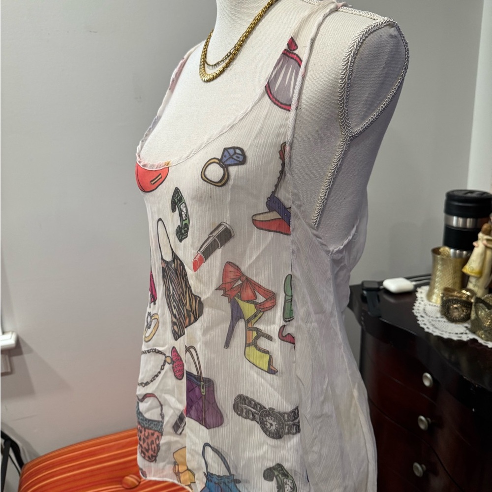 Women's Multicolor Graphic Tank Top - Picture 2 of 5